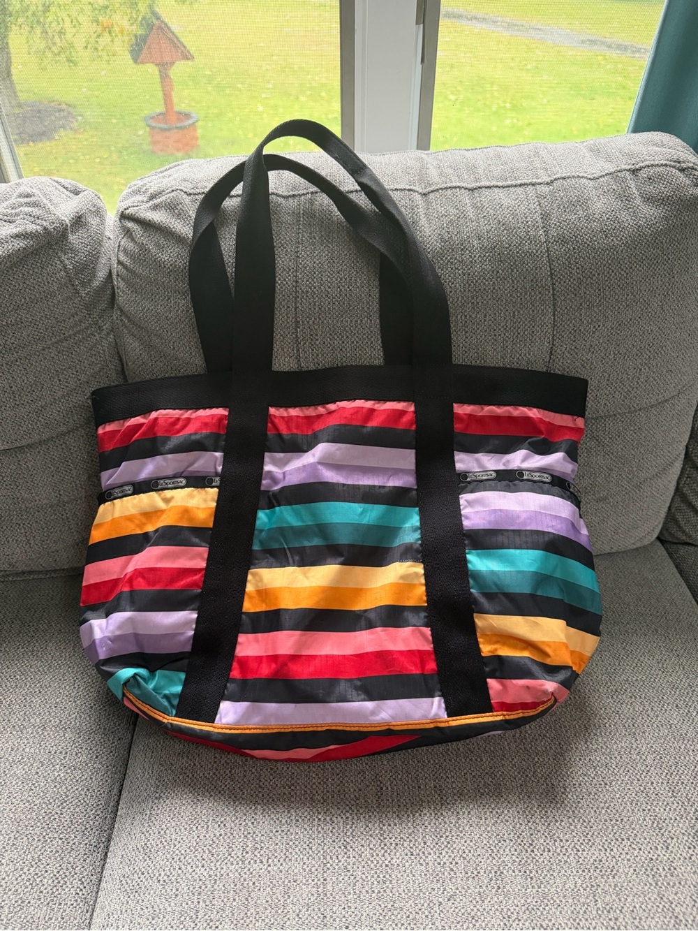 Striped Multicolor Tote Bag by Lesportsac